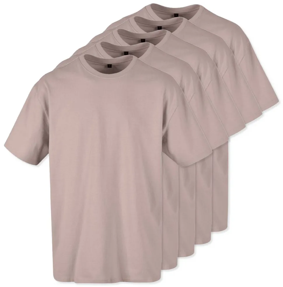 Pack de 5 Build Your Brand BY102 - T-shirt Oversize Confort Classique Homme