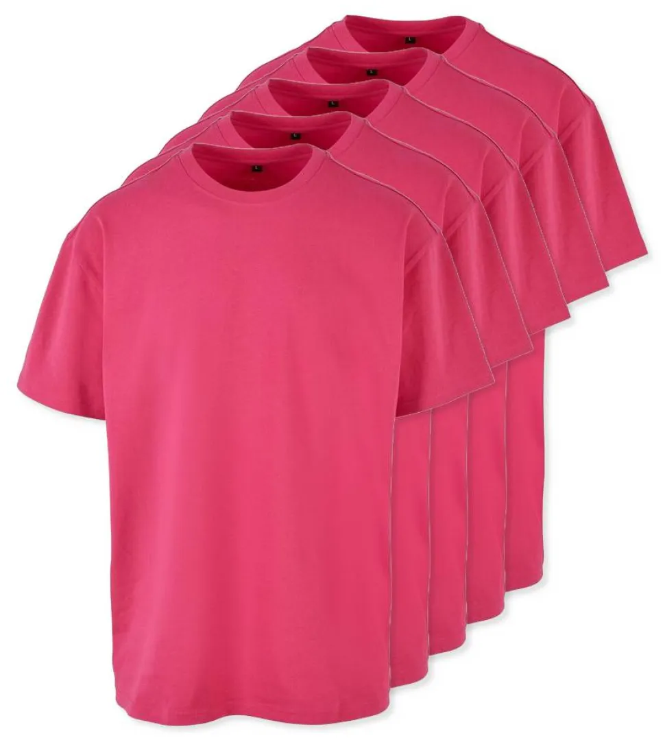Pack de 5 Build Your Brand BY102 - T-shirt Oversize Confort Classique Homme