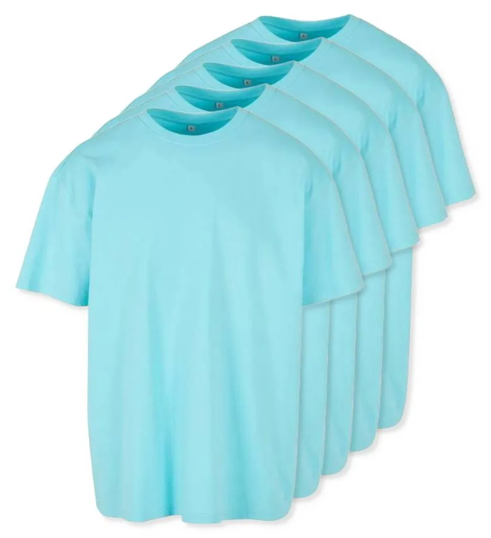 Pack de 5 Build Your Brand BY102 - T-shirt Oversize Confort Classique Homme