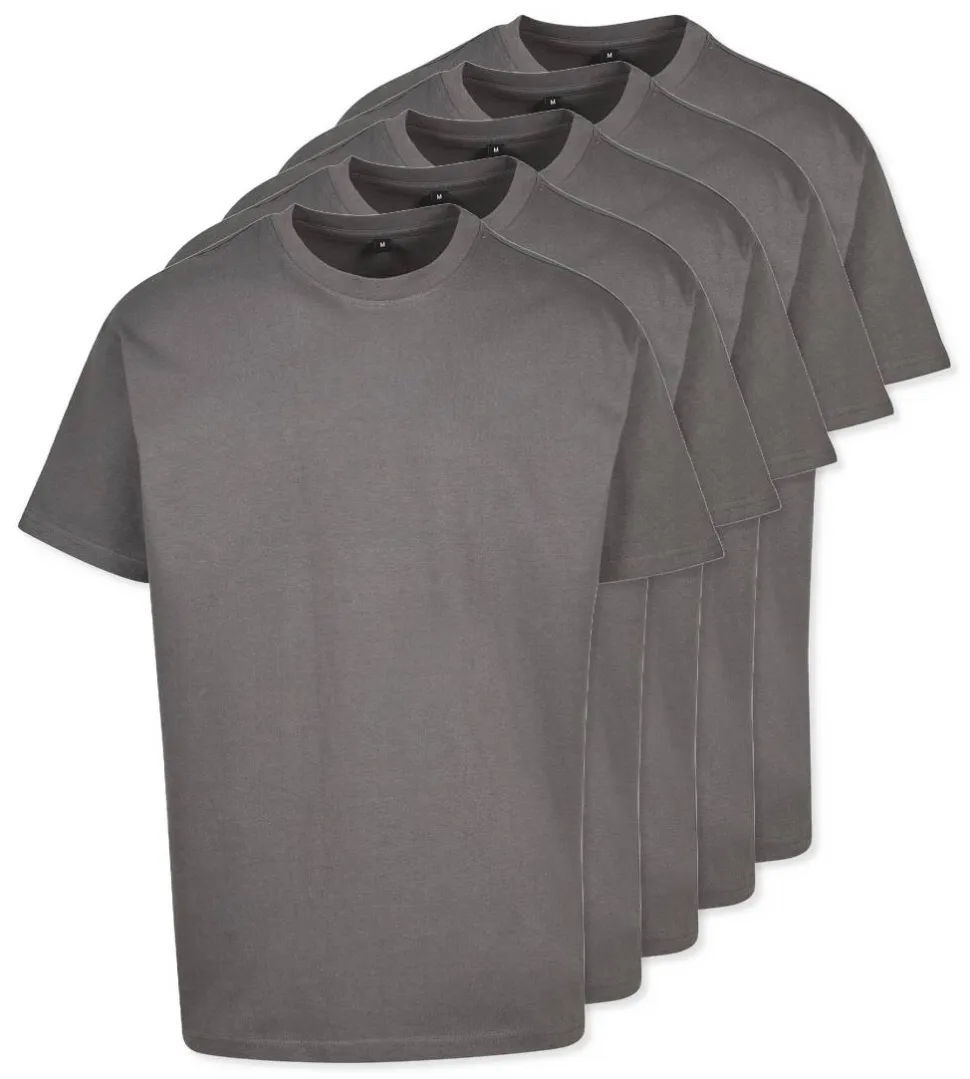 Pack de 5 Build Your Brand BY102 - T-shirt Oversize Confort Classique Homme
