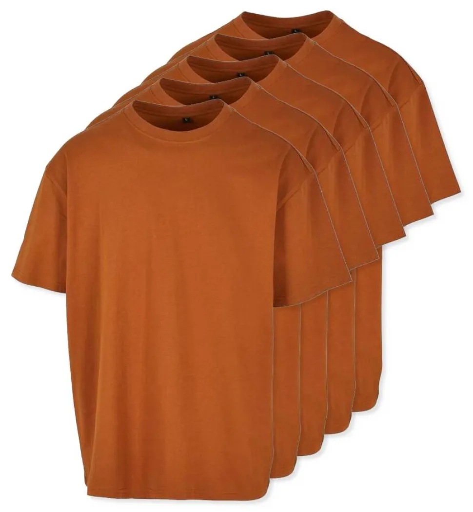 Pack de 5 Build Your Brand BY102 - T-shirt Oversize Confort Classique Homme