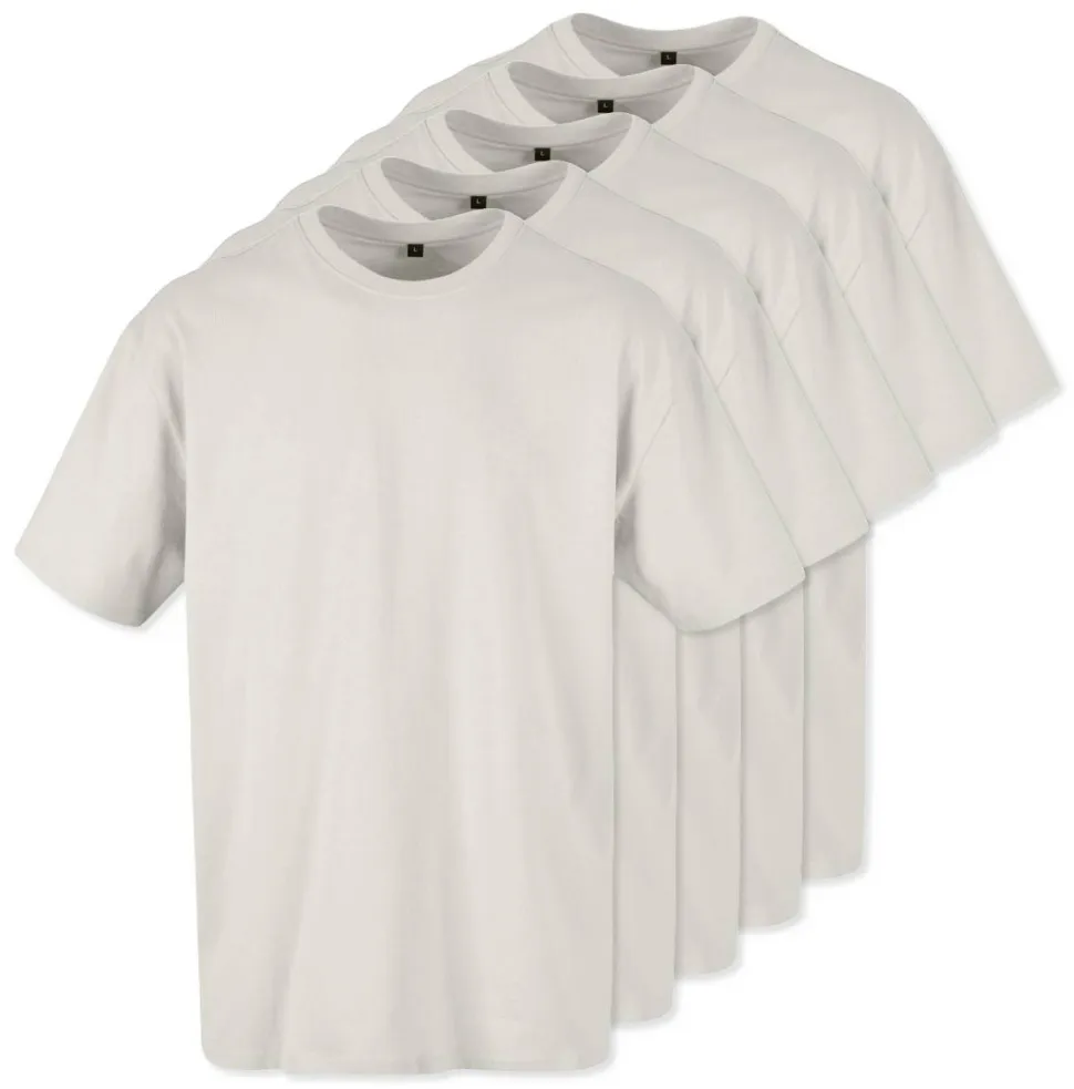 Pack de 5 Build Your Brand BY102 - T-shirt Oversize Confort Classique Homme