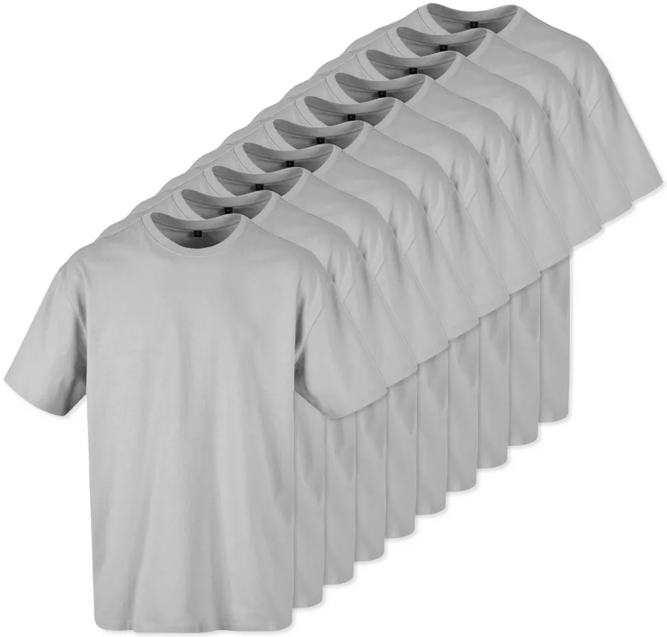Pack de 10 Build Your Brand BY102 - T-shirt Oversize Confort Classique Homme