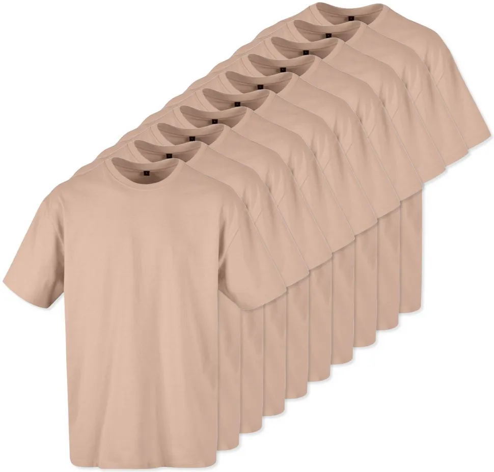 Pack de 10 Build Your Brand BY102 - T-shirt Oversize Confort Classique Homme