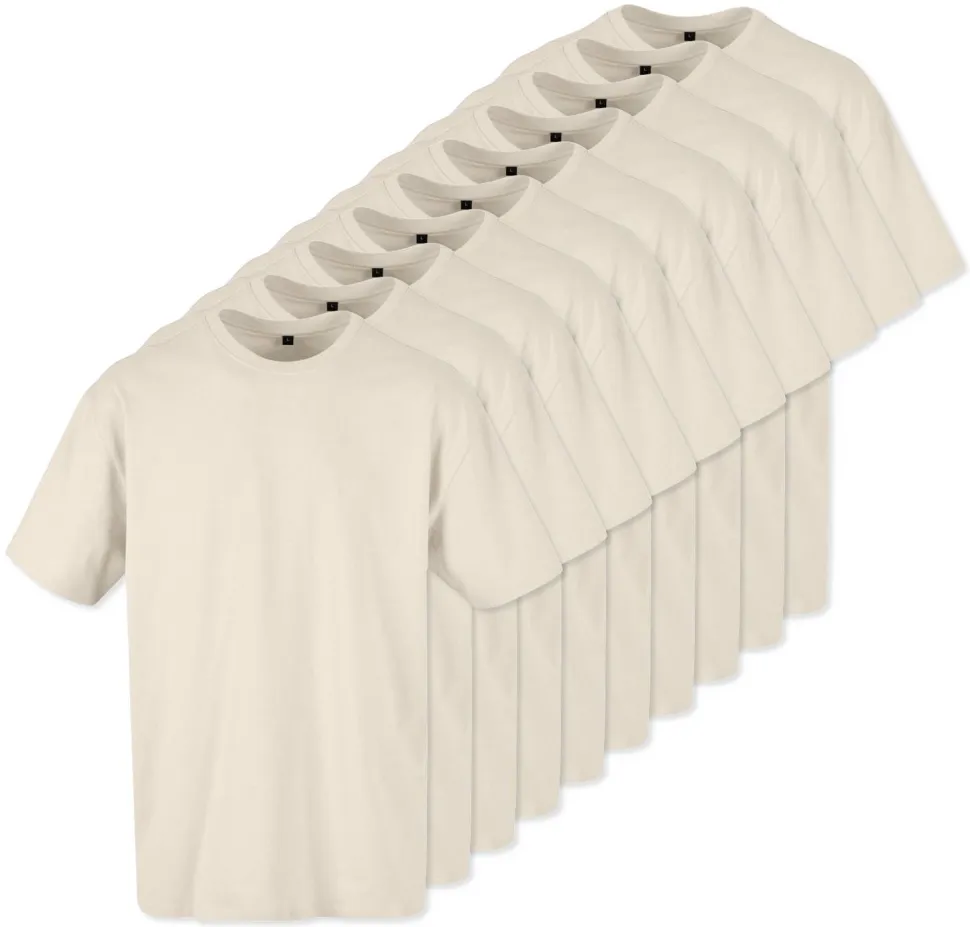 Pack de 10 Build Your Brand BY102 - T-shirt Oversize Confort Classique Homme