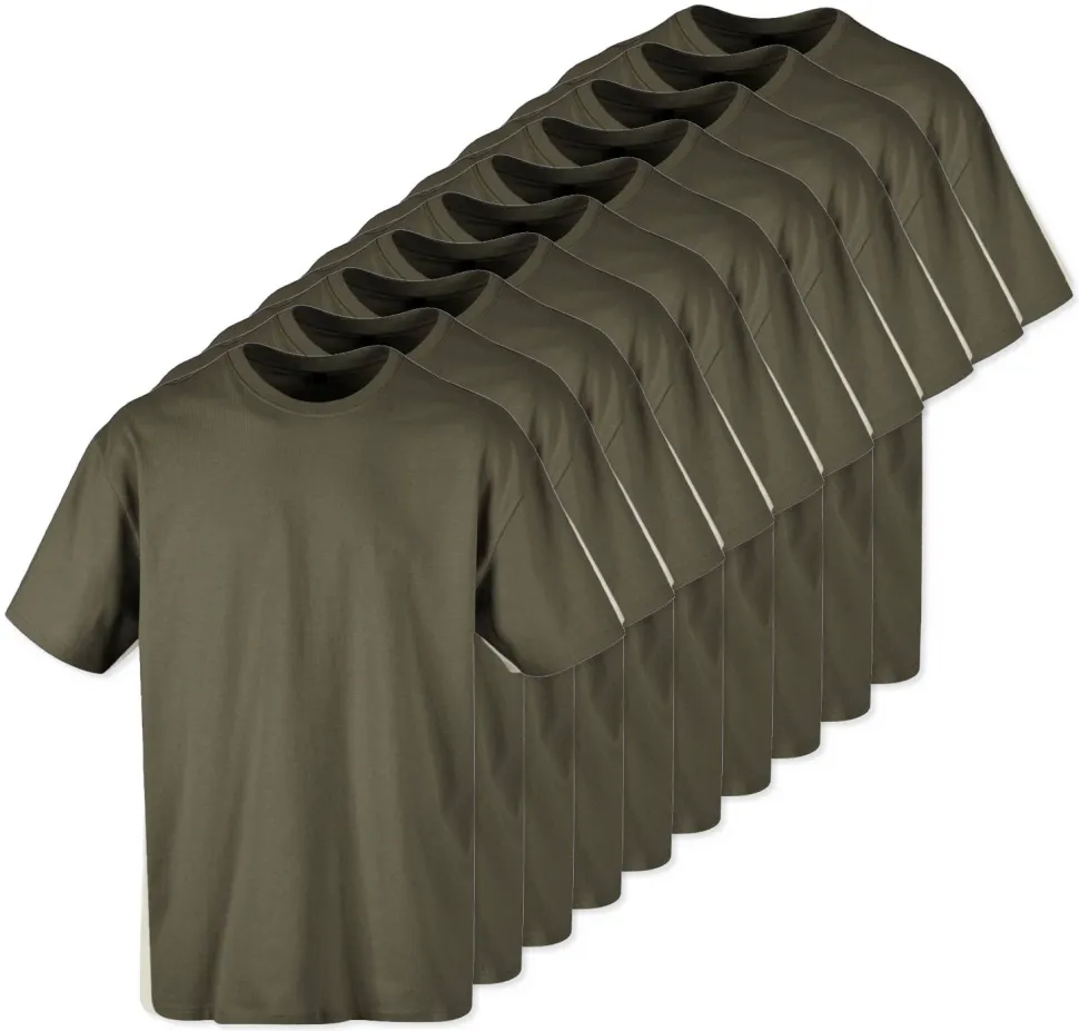 Pack de 10 Build Your Brand BY102 - T-shirt Oversize Confort Classique Homme