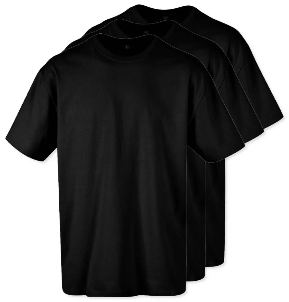 Pack de 3 Build Your Brand BY102 - T-shirt Oversize Confort Classique Homme