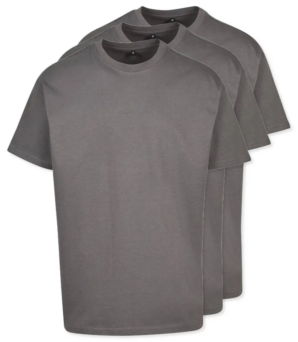 Pack de 3 Build Your Brand BY102 - T-shirt Oversize Confort Classique Homme