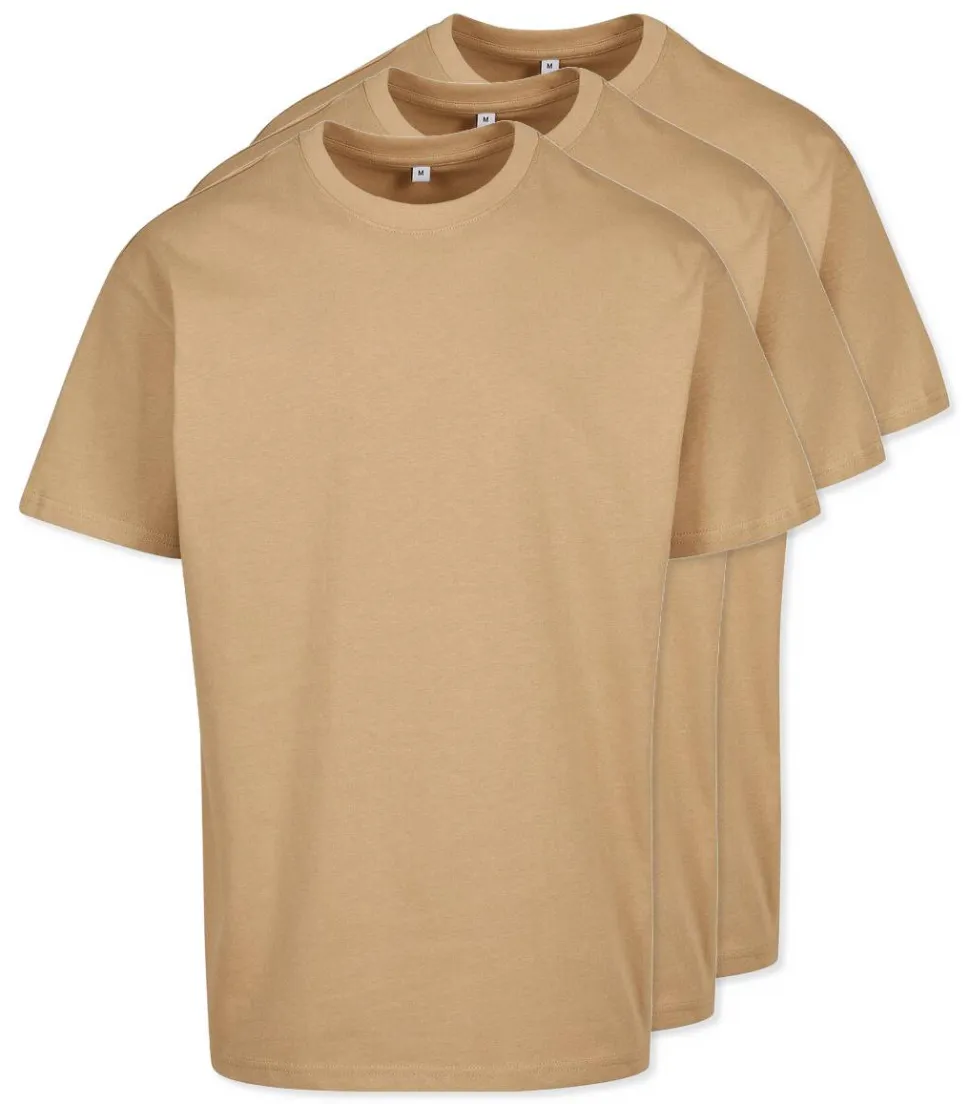 Pack de 3 Build Your Brand BY102 - T-shirt Oversize Confort Classique Homme