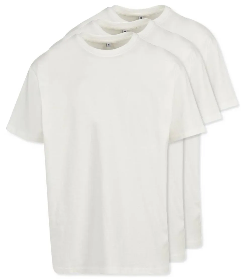 Pack de 3 Build Your Brand BY102 - T-shirt Oversize Confort Classique Homme