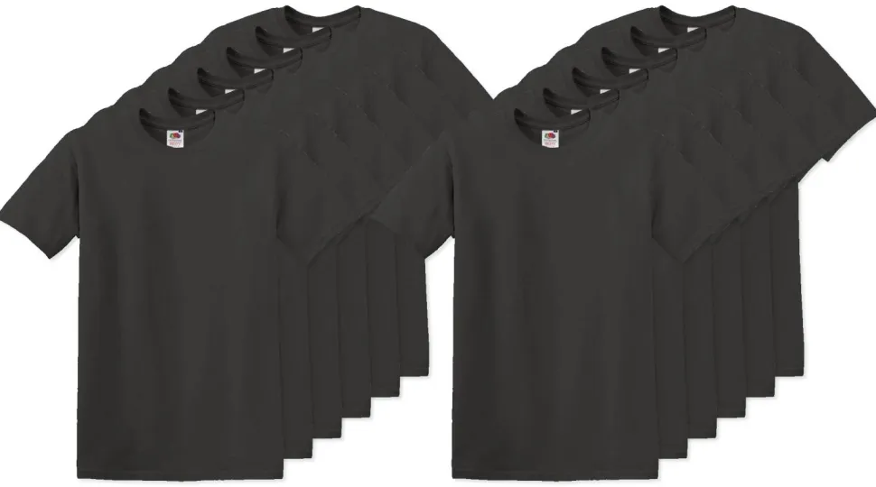 Pack de 120 Fruit of the Loom SC220 - T-Shirt Col Rond Homme