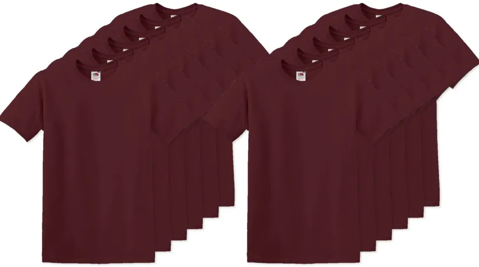 Pack de 120 Fruit of the Loom SC220 - T-Shirt Col Rond Homme