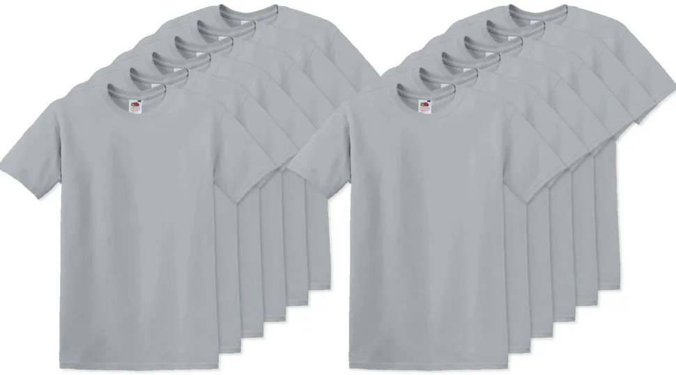 Pack de 120 Fruit of the Loom SC220 - T-Shirt Col Rond Homme