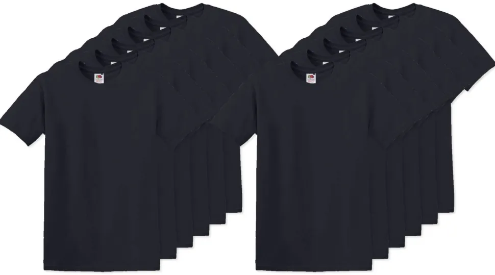 Pack de 120 Fruit of the Loom SC220 - T-Shirt Col Rond Homme