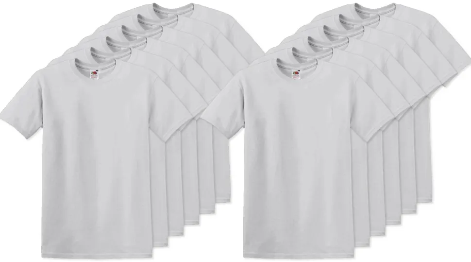 Pack de 120 Fruit of the Loom SC220 - T-Shirt Col Rond Homme