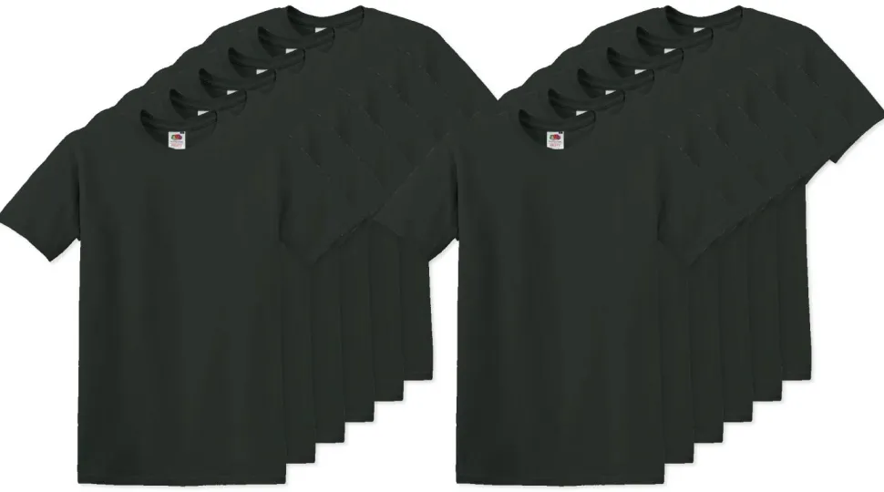 Pack de 120 Fruit of the Loom SC220 - T-Shirt Col Rond Homme