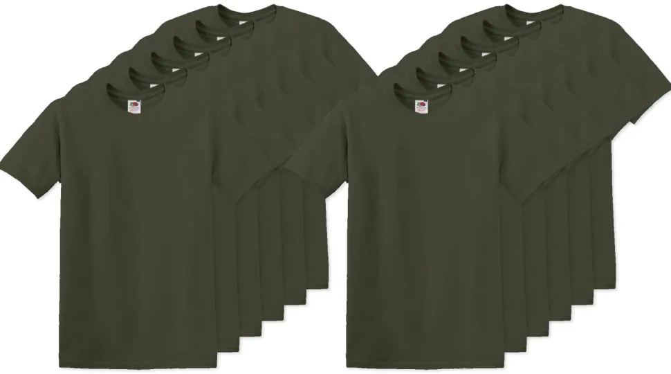 Pack de 120 Fruit of the Loom SC220 - T-Shirt Col Rond Homme
