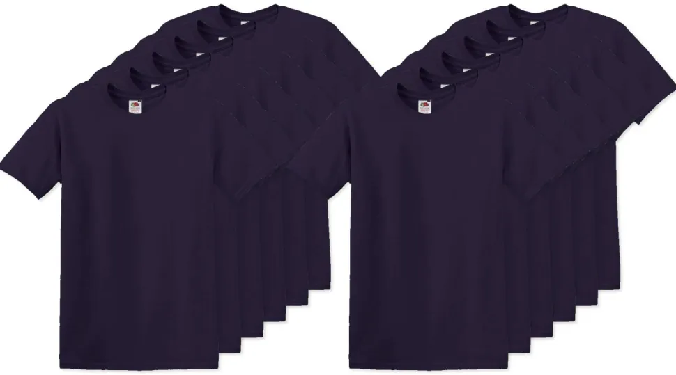 Pack de 120 Fruit of the Loom SC220 - T-Shirt Col Rond Homme