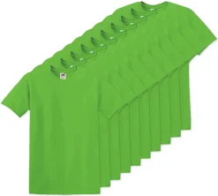 Pack de 100 Fruit of the Loom SC6 - T-Shirt Manches Courtes 100% Coton