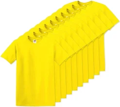 Pack de 100 Fruit of the Loom SC6 - T-Shirt Manches Courtes 100% Coton