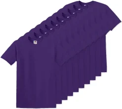 Pack de 10 Fruit of the Loom SC6 - T-Shirt Manches Courtes 100% Coton