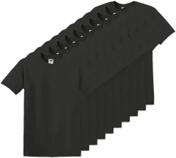 Pack de 10 Fruit of the Loom SC6 - T-Shirt Manches Courtes 100% Coton