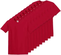 Pack de 10 Fruit of the Loom SC6 - T-Shirt Manches Courtes 100% Coton