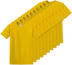 Pack de 10 Fruit of the Loom SC6 - T-Shirt Manches Courtes 100% Coton