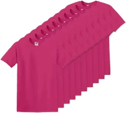 Pack de 10 Fruit of the Loom SC6 - T-Shirt Manches Courtes 100% Coton