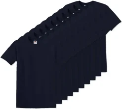 Pack de 10 Fruit of the Loom SC6 - T-Shirt Manches Courtes 100% Coton
