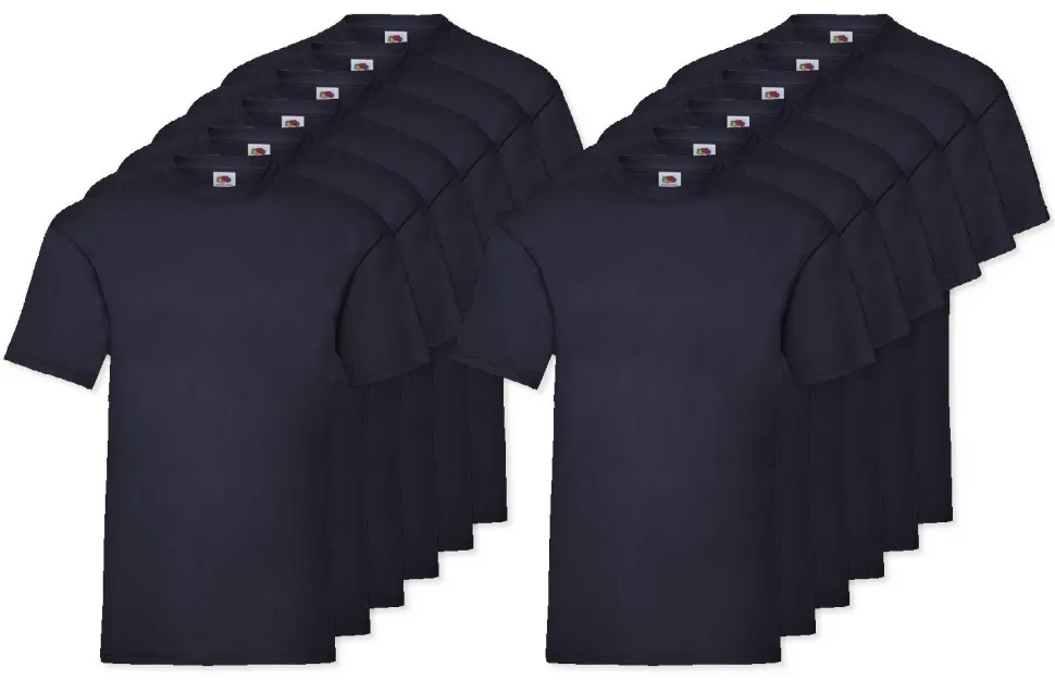 Pack de 12 Fruit of the Loom SC230 - T-Shirt Manches Courtes Homme
