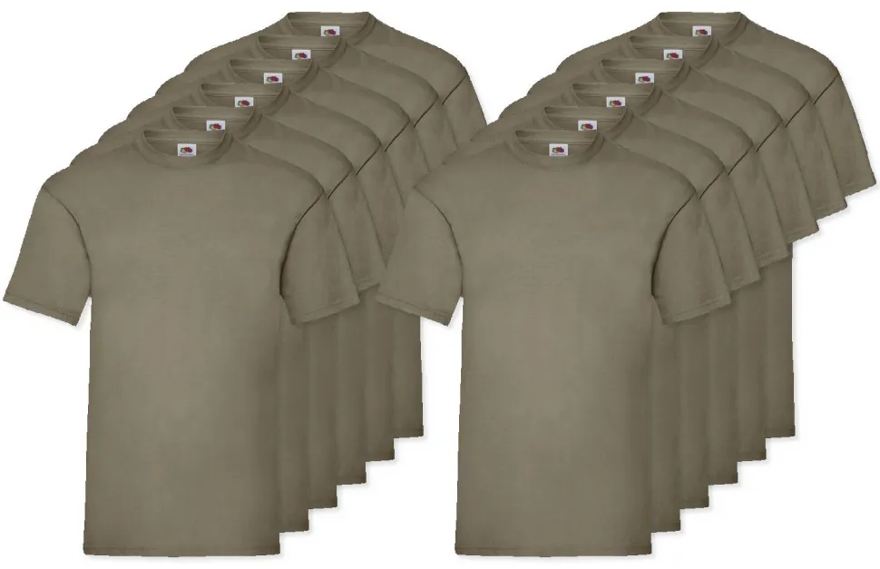 Pack de 12 Fruit of the Loom SC230 - T-Shirt Manches Courtes Homme
