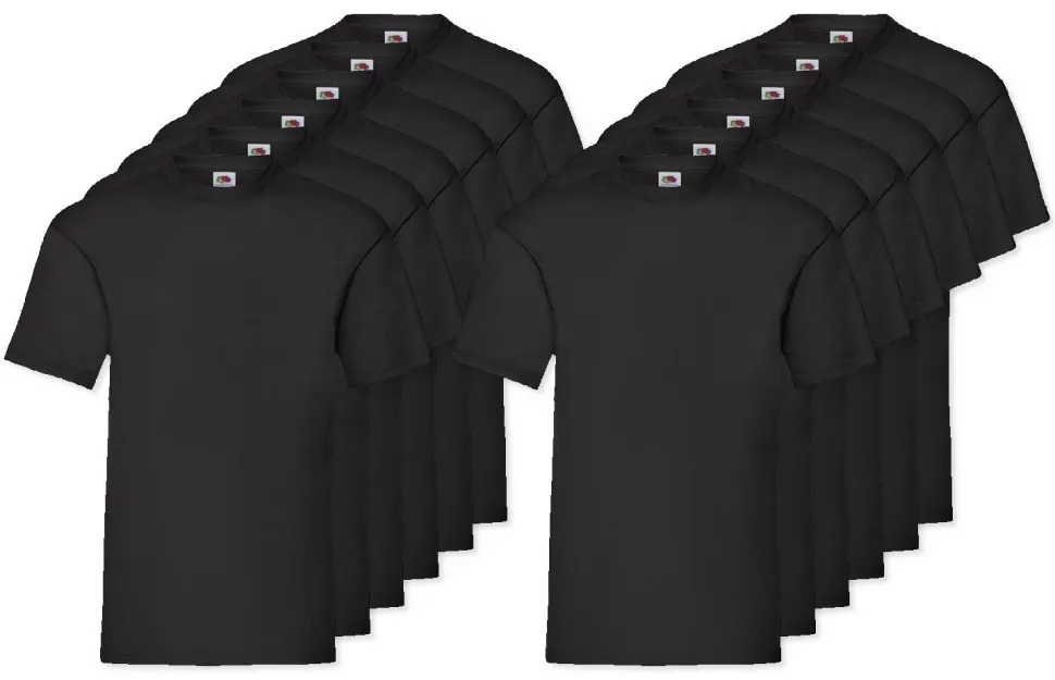 Pack de 12 Fruit of the Loom SC230 - T-Shirt Manches Courtes Homme