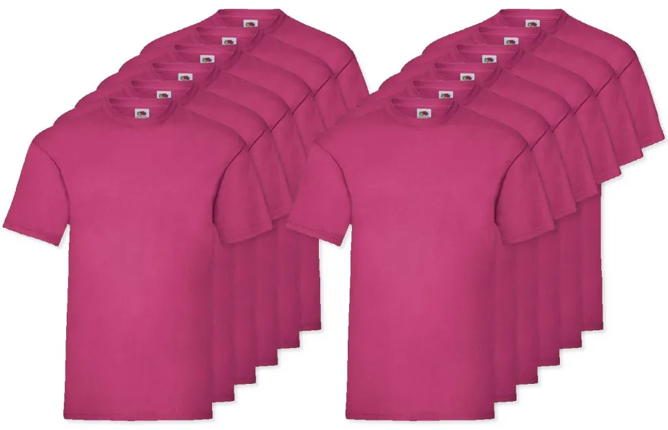 Pack de 12 Fruit of the Loom SC230 - T-Shirt Manches Courtes Homme