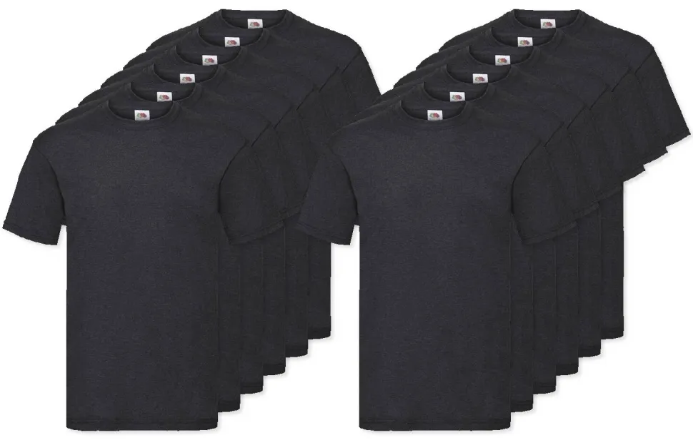 Pack de 12 Fruit of the Loom SC230 - T-Shirt Manches Courtes Homme