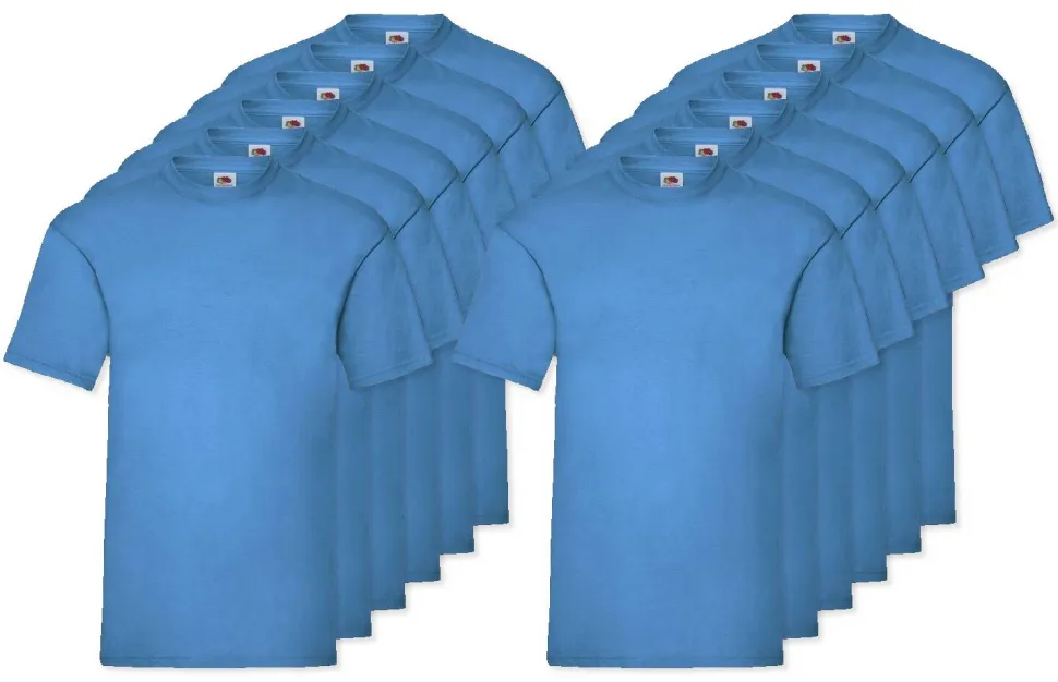 Pack de 12 Fruit of the Loom SC230 - T-Shirt Manches Courtes Homme