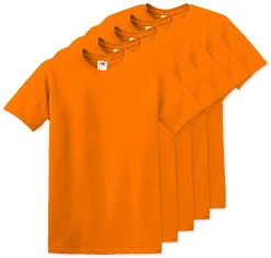 Pack de 5 Fruit of the Loom SC6 - T-Shirt Manches Courtes 100% Coton