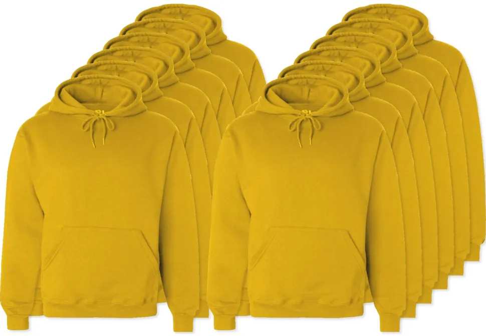 Pack de 12 Fruit of the Loom SC270 - Sweat Shirt Capuche Homme Coton