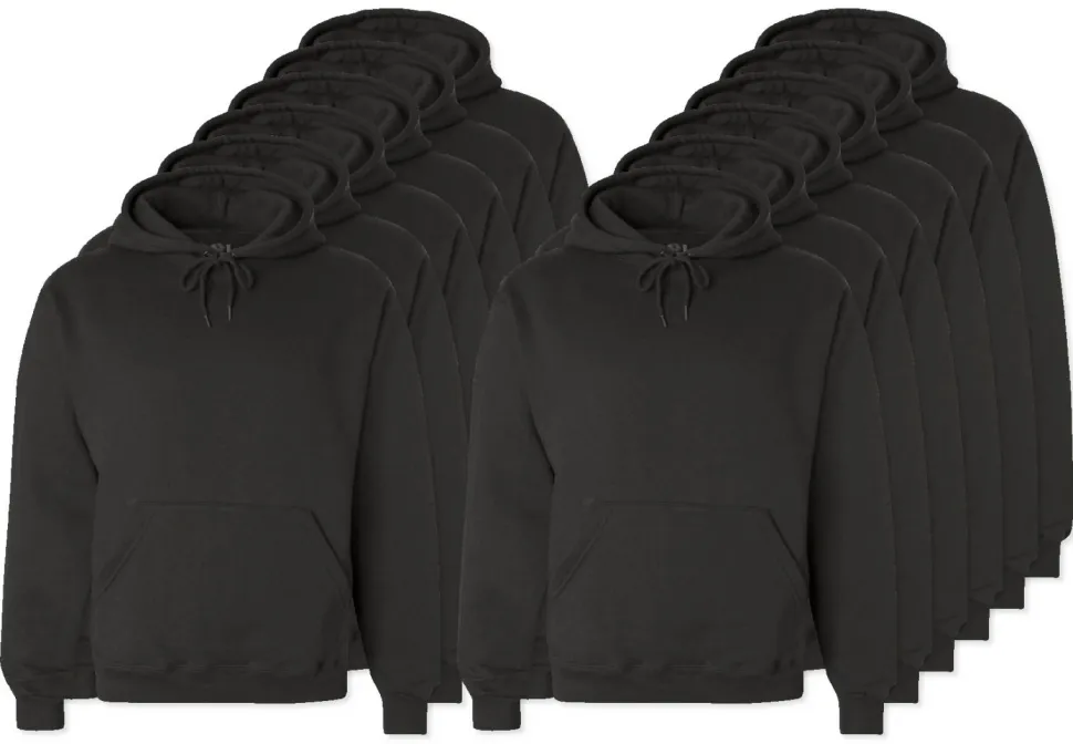 Pack de 12 Fruit of the Loom SC270 - Sweat Shirt Capuche Homme Coton