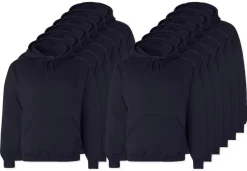 Pack de 12 Fruit of the Loom SC270 - Sweat Shirt Capuche Homme Coton