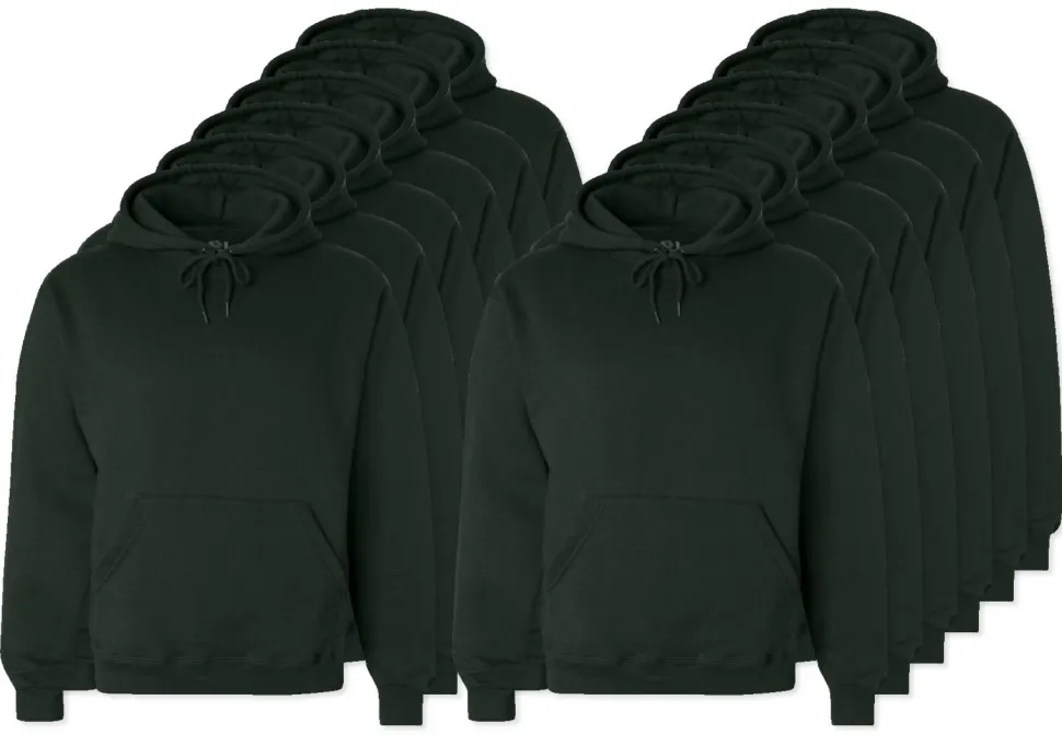 Pack de 12 Fruit of the Loom SC270 - Sweat Shirt Capuche Homme Coton