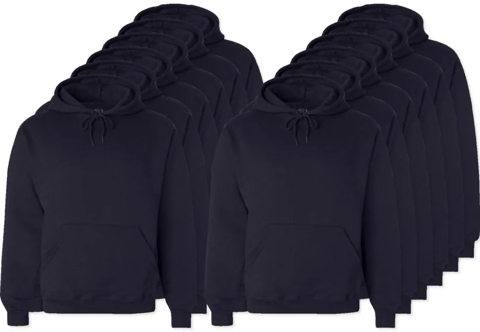 Pack de 12 Fruit of the Loom SC270 - Sweat Shirt Capuche Homme Coton