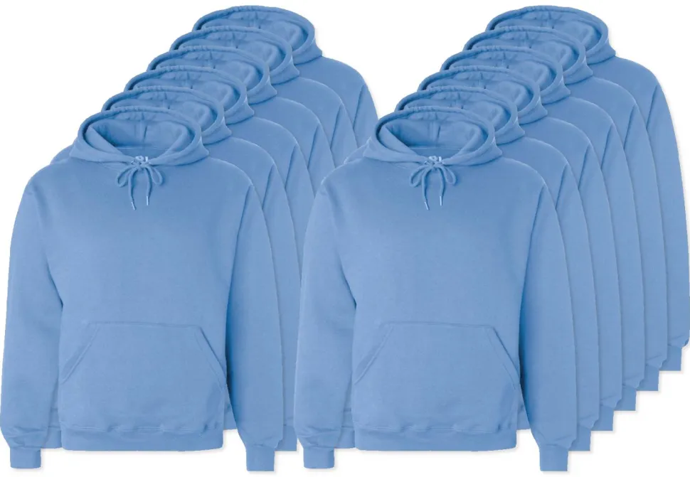 Pack de 12 Fruit of the Loom SC270 - Sweat Shirt Capuche Homme Coton