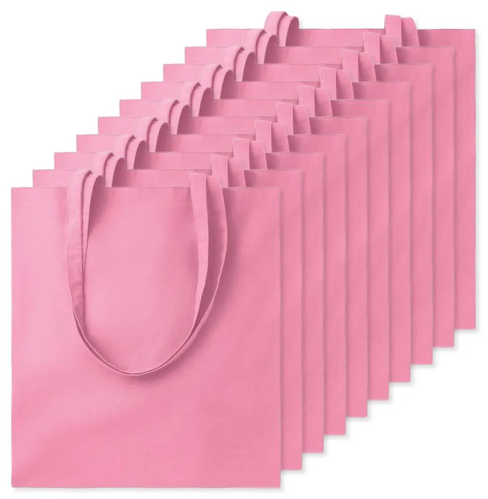 Pack de 10 GiftRetail MO9268 - COTTONEL COLOUR + Sac shopping coton 140gr/m²