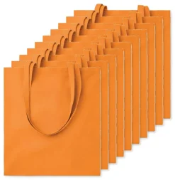 Pack de 10 GiftRetail MO9268 - COTTONEL COLOUR + Sac shopping coton 140gr/m²
