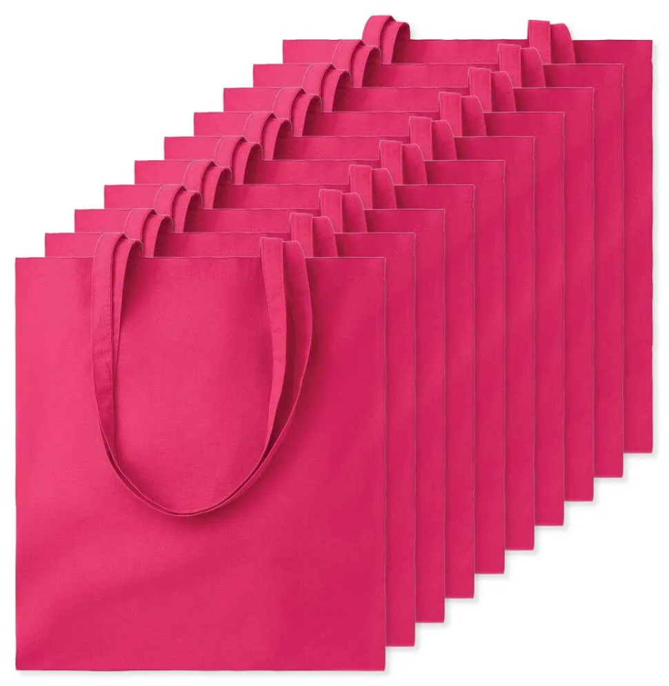 Pack de 10 GiftRetail MO9268 - COTTONEL COLOUR + Sac shopping coton 140gr/m²