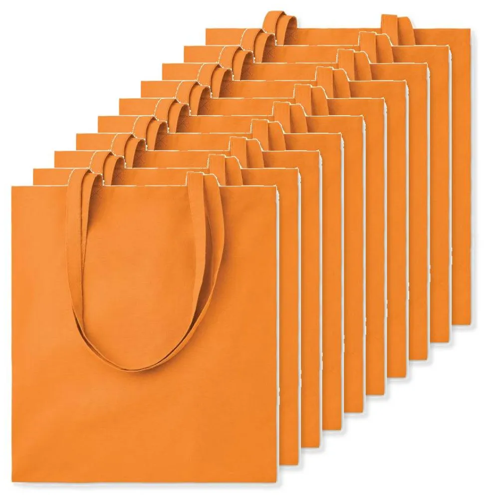Pack de 100 GiftRetail MO9268 - COTTONEL COLOUR + Sac shopping coton 140gr/m²