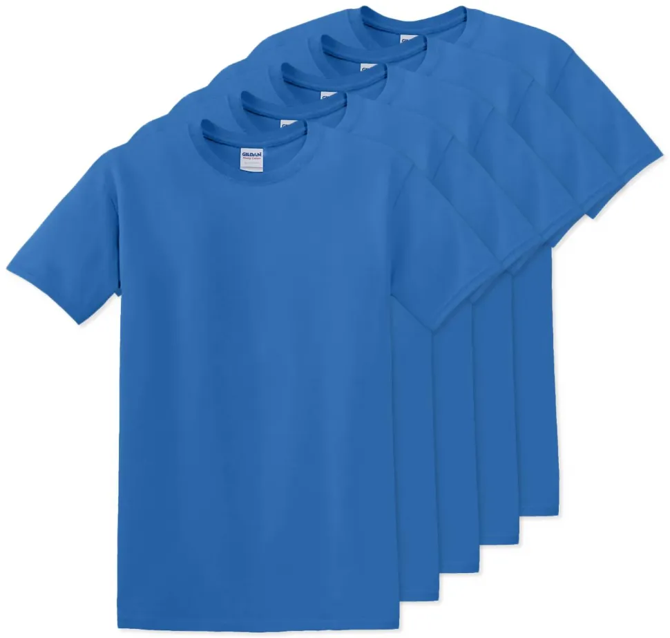 Pack de 5 Gildan 5000 - T-Shirt en Coton™ épais pour adultes