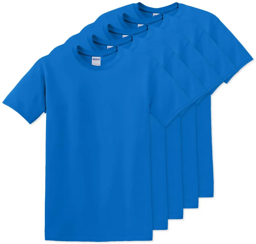 Pack de 5 Gildan 5000 - T-Shirt en Coton™ épais pour adultes