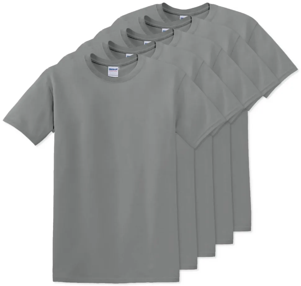 Pack de 5 Gildan 5000 - T-Shirt en Coton™ épais pour adultes